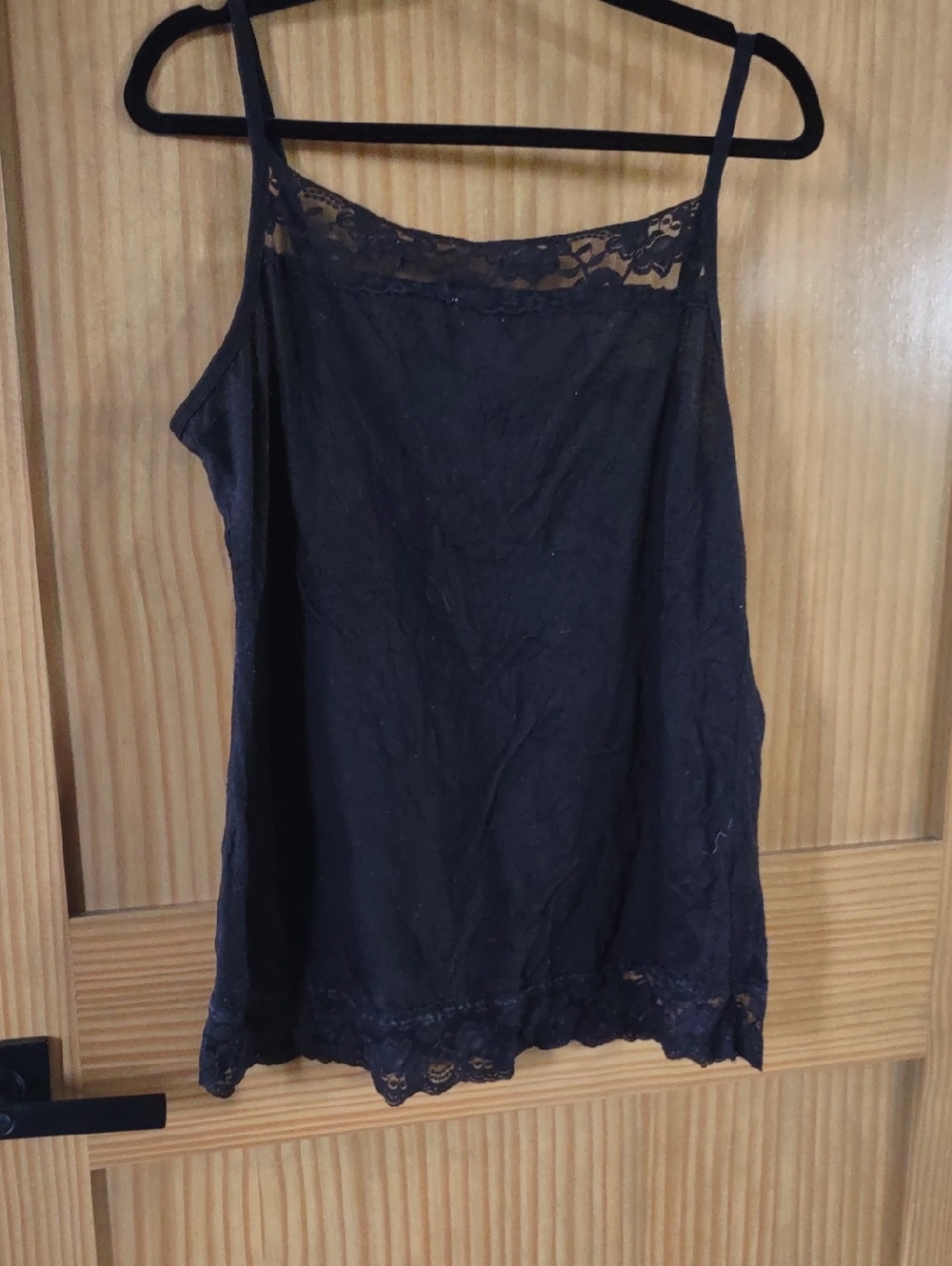 1X Maurices Black Lace-Trim Camisole